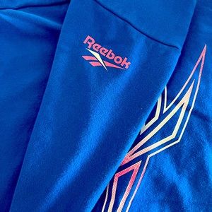 Reebok Cotton Blue Leggings - Size Medium
